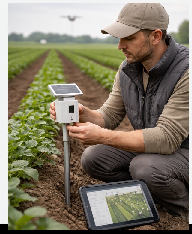 IoT мониторинг сельскохозяйственных полей и контроля в Долгопрудном